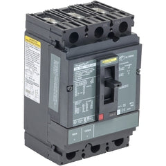 Square D HLL36050LV Circuit breaker, PowerPacT H, 50A, 3 pole, 600VAC, 50kA, lugs, thermal magnetic, 80%, control wire OFF end | Blackhawk Supply