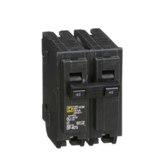 Square D HOM245 Homeline Miniature Circuit Breaker, 45A, 120/240V AC, Plug-in, 2-Poles, 10kA | Blackhawk Supply