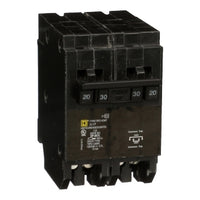 HOMT220230 | Quad tandem mini circuit breaker, Homeline, 1 x 2 pole at 20A, 1 x 2 pole at 30A, 120/240 V, 10 kA AIR, plug in mount | Square D