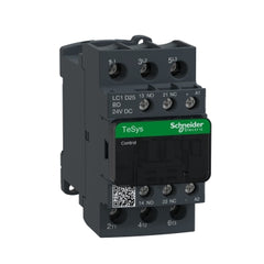 Square D LC1D25BD TeSys D Contactor, 3-Poles (3 NO), 25A, 24V DC Coil, Non-Reversing | Blackhawk Supply