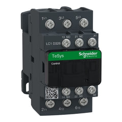 Square D LC1D326G7 IEC contactor, TeSys Deca, nonreversing, 32A, 20HP at 480VAC, 3 phase, 3 pole, 3 NO, 120VAC 50/60Hz coil, open style | Blackhawk Supply