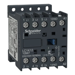 Square D LC1K1210M7 TeSys K contactor, 3P, AC-3 <= 440 V 12 A, 1 NO aux, 220...230 V AC coil | Blackhawk Supply