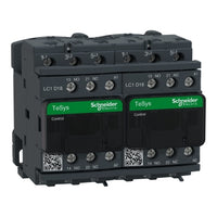 LC2D18G7V | IEC contactor, TeSys Deca, reversing, 18A, 10HP at 480VAC, 3 phase, 3 pole, 3 NO, 120VAC 50/60Hz coil, open style | Square D by Schneider Electric