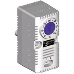 Square D NSYCCOTHOF ClimaSys CC Simple Thermostat, 250V, 32 to 140 deg. F, NO, 68mm H x 33mm W x 44mm D, IP20, Light Grey | Blackhawk Supply