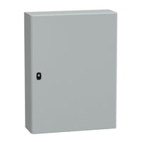 NSYS3D8620P | Spacial S3D plain door with Mounting Plate. H800xW600xD200.IP66 IK10 RAL7035. | Square D by Schneider Electric