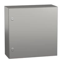 NSYS3X6625 | Wall mounted enclosure, Spacial S3X, stainless steel 304L, plain door, 600x600x250mm, IP66 | Square D