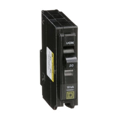 Square D QO120HID Mini circuit breaker, QO, 20A, 1 pole, 120/240 VAC, 10 kA, high density discharge, plug in mount  | Blackhawk Supply