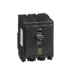 Square D QO340 Mini circuit breaker, QO, 40A, 3 pole, 120/240 VAC, 10 kA, plug in mount  | Blackhawk Supply