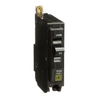 QOB140VH | Mini circuit breaker, QO, 40A, 1 pole, 120/240 VAC, 22 kA, bolt on mount | Square D