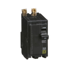 Square D QOB225 Mini circuit breaker, QO, 25A, 2 pole, 120/240 VAC, 10 kA, bolt on mount  | Blackhawk Supply