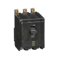 Square D QOB315VH Mini circuit breaker, QO, 15A, 3 pole, 120/240 VAC, 22 kA, bolt on mount  | Blackhawk Supply