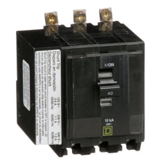 Square D QOB3401021 Miniature Circuit Breakers QO, 40 A, 3P, 120/240 V, 10 kA, Bolt on, Shunt Trip  | Blackhawk Supply