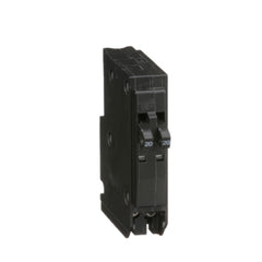 Square D QOT2020 Tandem mini circuit breaker, QO, 2 x 1 pole at 20A, 120/240 VAC, 10 kA, plug in mount | Blackhawk Supply