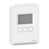 SLASLXX | SpaceLogic SLA Series Sensor, Room, Temperature, Segmented LCD, Analog Outputs with Matte White Housing | Schneider Electric