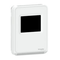 SLASTCX | SpaceLogic SLA Series Air Quality Sensor, CO2, Temperature, Room, Color Touchscreen, Analog Outputs, Matte White Housing | Schneider Electric