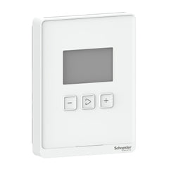 Schneider Electric SLAWLC2 SpaceLogic SLA Series Sensor, Room, CO2, Humidity, Temperature, Segmented LCD, Analog Outputs with Optimum White Housing | Blackhawk Supply