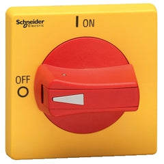 Square D VLSH2H5RD Disconnect switch, TeSys VLS, protruding rotary handle, hole mounting, 65x65mm, red handle, 5mm shaft, defeatable | Blackhawk Supply