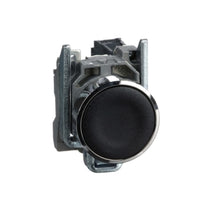 XB4BA21 | Harmony Black Flush Complete Pushbutton, 22mm, Spring Return, 1 NO