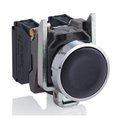 Square D XB4BA25 Harmony XB4 Non-illuminated black flush momentary push-button - 1 NO+1NC | Blackhawk Supply