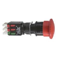 XB6AS8342B | Complete emergency stop push button, Harmony XB6, 16mm, red pushbutton 30mm, trigger/latching key release, 1NO, key 200 | Square D