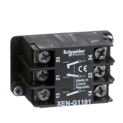 Square D XENG1191 Harmony, XAC Pendant Station, contact block, spring return, front mounting, 1 early close NO, 1 NO and 1 NC | Blackhawk Supply