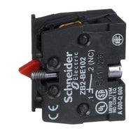 ZB2BE102 | Harmony, 22mm Push Button, add on contact block, 1 NC, screw clamp terminal | Square D