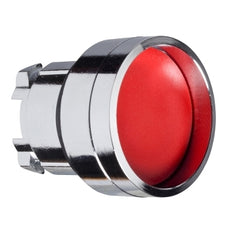 Square D ZB4BA46 Head for illuminated push button, Harmony XB4, metal, red recessed, 22mm, spring return, high guard, unmarked | Blackhawk Supply