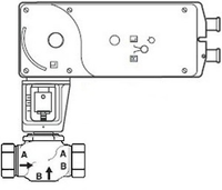 VS-7213-593-4-09 | VB: 1-1/4 in, 2W, Globe, STR, NPT, UO, BR, 20 cv, 150 PSI; Act (MS51-7203): Elec, Prop, SR, NO, 24 VAC/VDC, App, 220 lbf, Linear | Schneider Electric