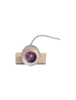 SFI-100T-1/2-A711T | Brass sight flow indicator with A-711T sensor | range 2-20 GPM (7.6-75.5 LPM) | 1/2
