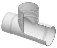 280-102507 | 8 PVC TEE SOCKET LOW HEAD PIP | (PG:300) Spears