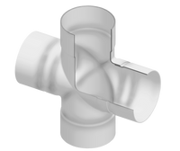 280-103293 | 10X3 PVC REDUCING CROSS SOCKET LOW HEAD PIPXIPS | (PG:300) Spears