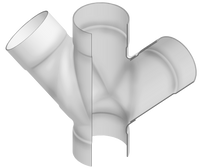 2876-788 | 18X8 PVC REDUCING DOUBLE WYE SOCKET LOW HEAD N.P.R. | (PG:300) Spears