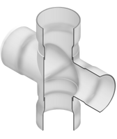 290-103315 | 15X4 PVC REDUCING CROSS SOCKET 80PIPXIPS | (PG:310) Spears