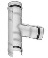 330-103188 | 12X4 PVC REDUCING TEE GASKET CL125 | (PG:360) Spears