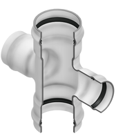 320-104000 | 6X4 PVC REDUCING CROSS GASKET CL100 | (PG:350) Spears