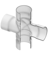 3920-698 | 14X8 PVC REDUCING CROSS SOCKET SCH80 | (PG:400) Spears