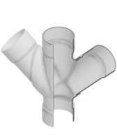 3976-822 | 20X12 PVC REDUCING DOUBLE WYE SOCKET N.P.R. SCH80 | (PG:400) Spears