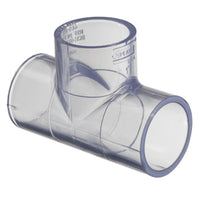 401-005L | 1/2 PVC TEE SOCKET SCH40 CLEAR | (PG:039) Spears