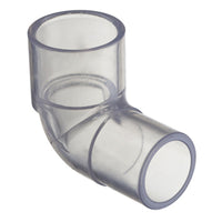 409-007L | 3/4 PVC 90 STREET ELBOW SPIGOTXSOC SCH40 CLEAR | (PG:039) Spears