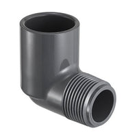 410-005G | 1/2 PVC 90 STREET ELBOW MPTXSOC SCH40 GRAY | (PG:043) Spears