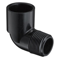 410-015B | 1-1/2 PVC 90 STREET ELBOW MPTXSOC SCH40 BLACK | (PG:011) Spears