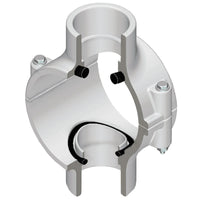 468E-527 | 6X1-1/2 PVC CLAMP SADDLE DOUBLE OUTLET SOCKET EPDM ZN | (PG:046) Spears