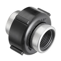 4898-005BSR | 1/2 PP BLACK UNION W/SS RING REINFORCED FEMALE THREAD EPDM | (PG:061) Spears