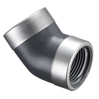 819-010SR | 1 PVC 45 ELBOW REINFORCED FEMALE THREAD SCH80 | (PG:086) Spears