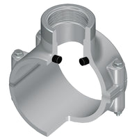 867V-416CSR | 4X3/4 CPVC CLAMP SADDLE REINFORCED FEMALE THREAD FKM ZINC BOLT | (PG:096) Spears