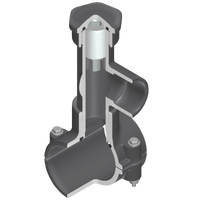 HTS2S-527 | 6X1-1/2 PVC HOT TAP SADDLE EPDM S/S CUTTER | (PG:049) Spears