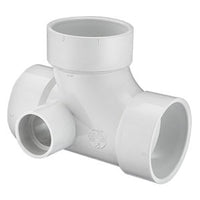P416-338 | 3X3X3X2 PVC DWV SAN/TEE W/L-SIDE INLET | (PG:051) Spears