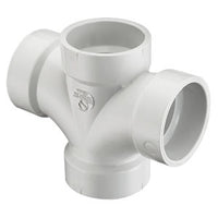 P428-015 | 1-1/2 PVC DWV DOUBLE SANITARY TEE HXHXHXH | (PG:051) Spears