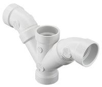 P507-338 | 3X3X2X2 PVC DWV DOUBLEE COMB WYE & 1/8 BEND | (PG:051) Spears