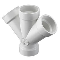 P611-030 | 3 PVC DWV DOUBLE WYE HUBXHUBXHUBXHUB | (PG:051) Spears